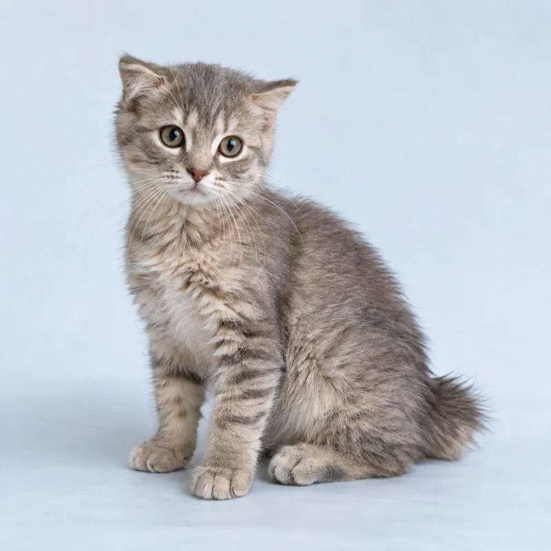 Filhote de Highlander Shorthair — imagem ilustrativa gerada por IA