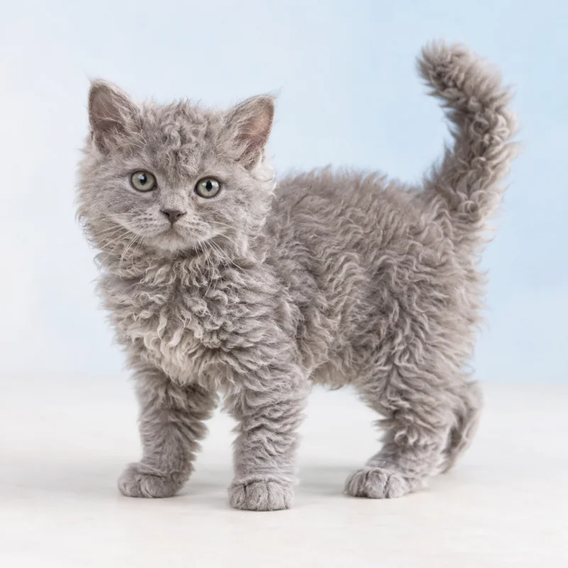 Filhote de Selkirk Rex — imagem ilustrativa gerada por IA