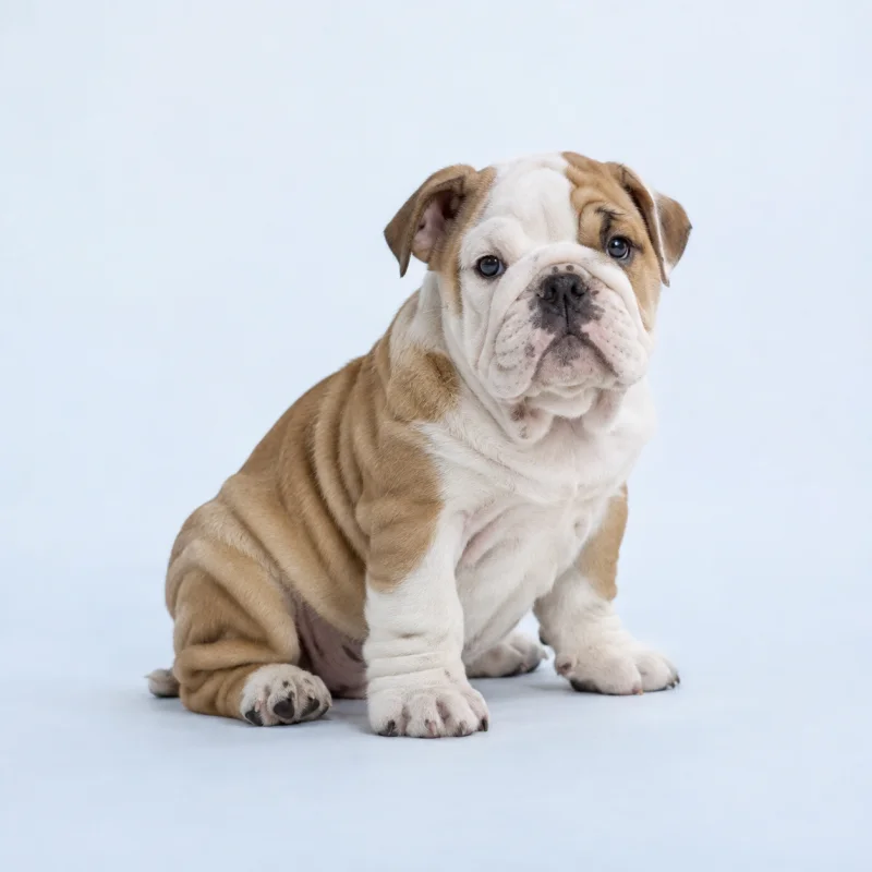 Filhote de Bulldogue Inglês — imagem ilustrativa gerada por IA