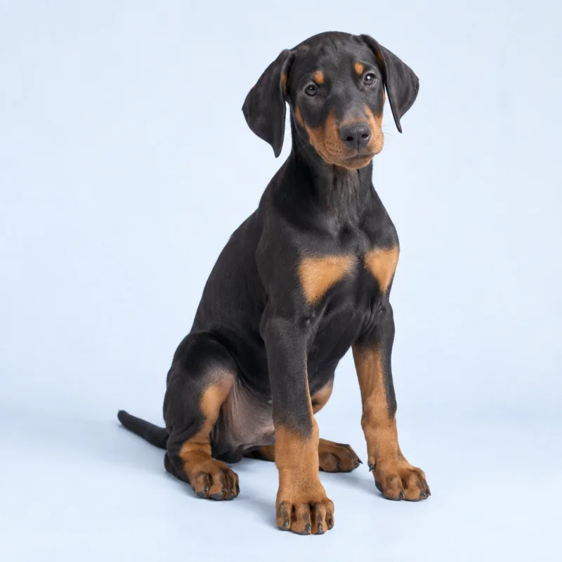Filhote de Doberman — imagem ilustrativa gerada por IA