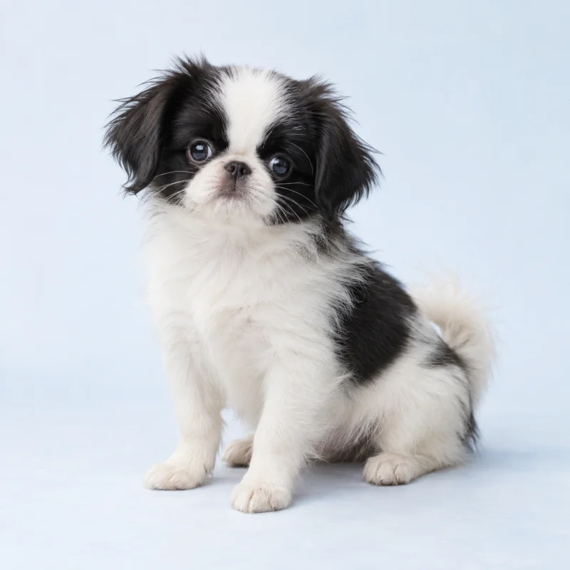 Filhote de Japanese Chin — imagem ilustrativa gerada por IA