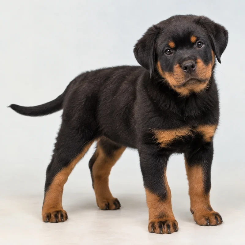 Filhote de Rottweiler — imagem ilustrativa gerada por IA