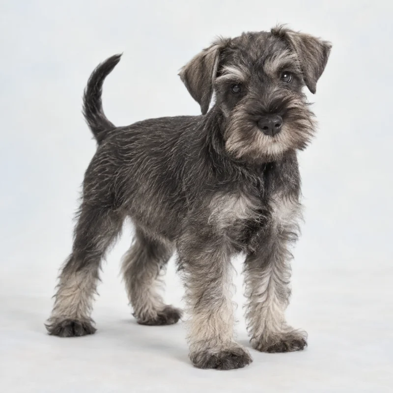 Filhote de Schnauzer Standard — imagem ilustrativa gerada por IA