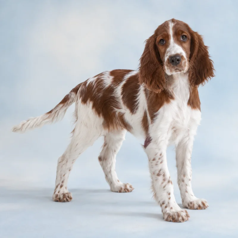 Filhote de Setter Irlandês Vermelho e Branco — imagem ilustrativa gerada por IA