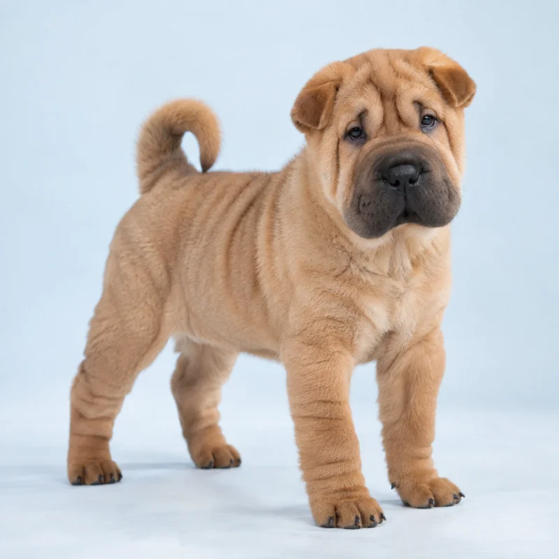 Filhote de Shar Pei — imagem ilustrativa gerada por IA